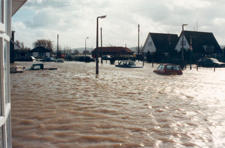 Towyn floods from Lee Wetton
